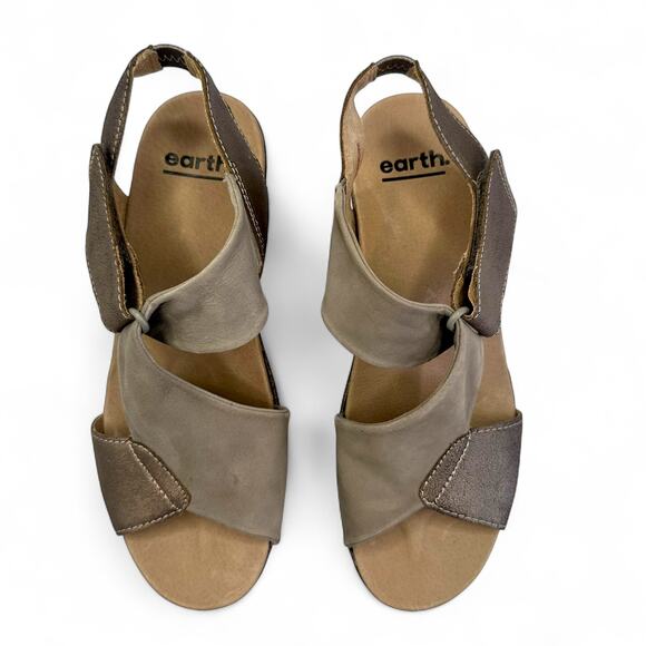 Earth Women's Khaya Kendi Wedge Sandal 8.5 Metal Alloy Copper Comfort Sandals - Picture 9 of 11